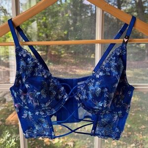 Victoria’s Secret Very Sexy Butterfly Embroidery Corset  Bra Top Size Small